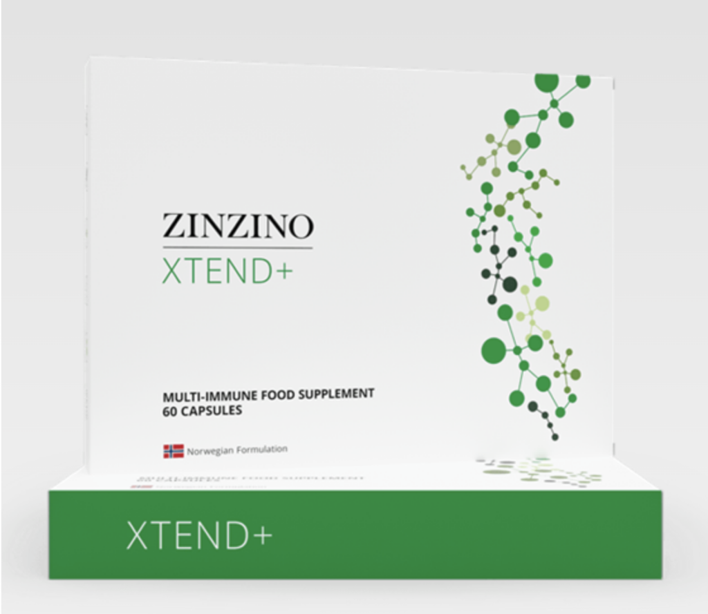 Visuel sur le produit Xtend + de Zinzino qui ets un complément immunitaire et nutritionnel.