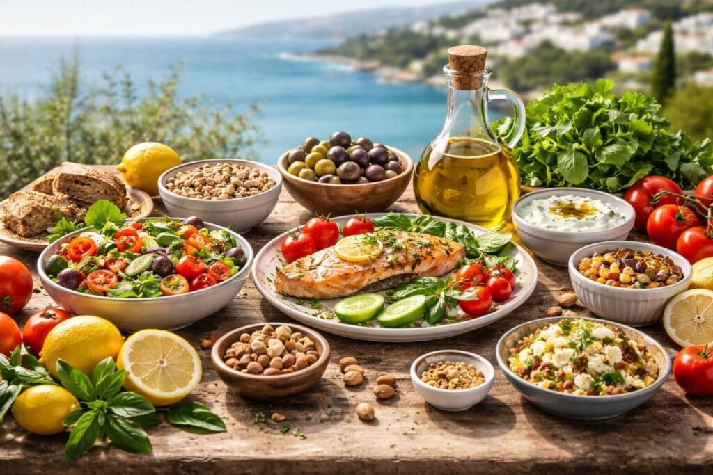 Visuel sur des aliments bon pour les Oméga 3 et 6n réduisant les inflammation chroniques silencieuses.