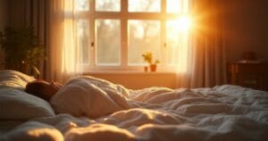 Visuel sur une personne en train de dormir et de bénéficier d'un sommeil réparateur, chose très importante.